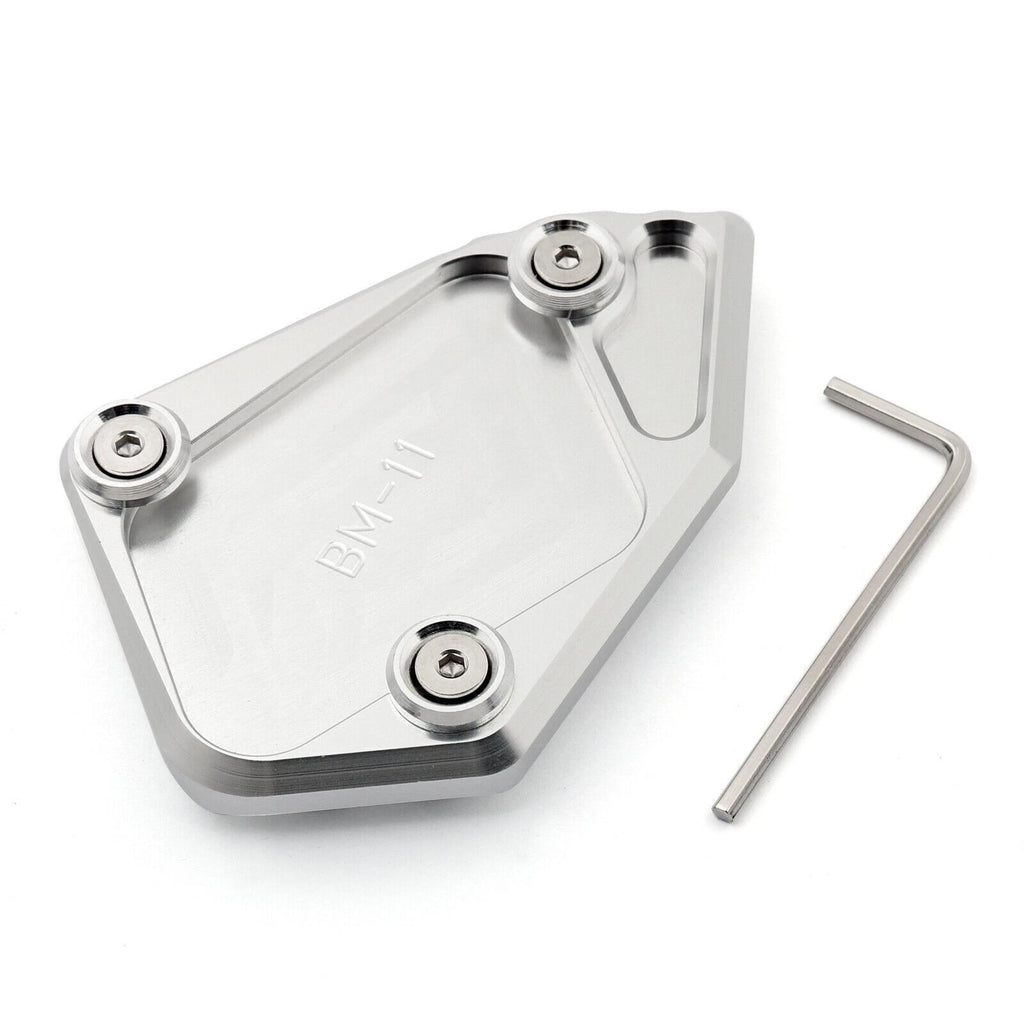 Side Kickstand Pad for BMW R1200GS (2008–2014) Silver