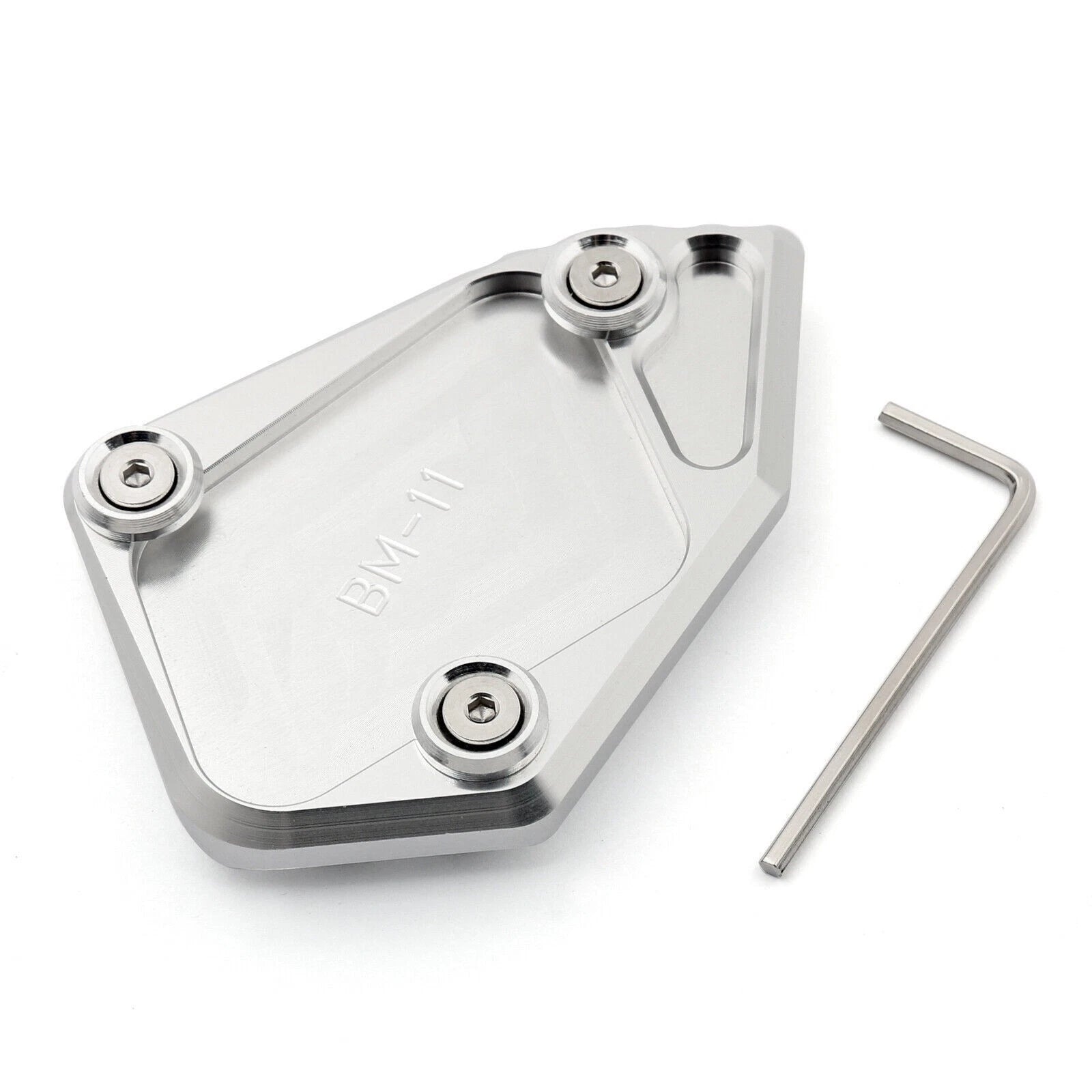 Side Kickstand Pad for BMW R1200GS (2008–2014) Silver