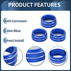 AC Media Volume Switch Knob Cover Ring for Honda CR-V (2023-2024) - 3 x Blue