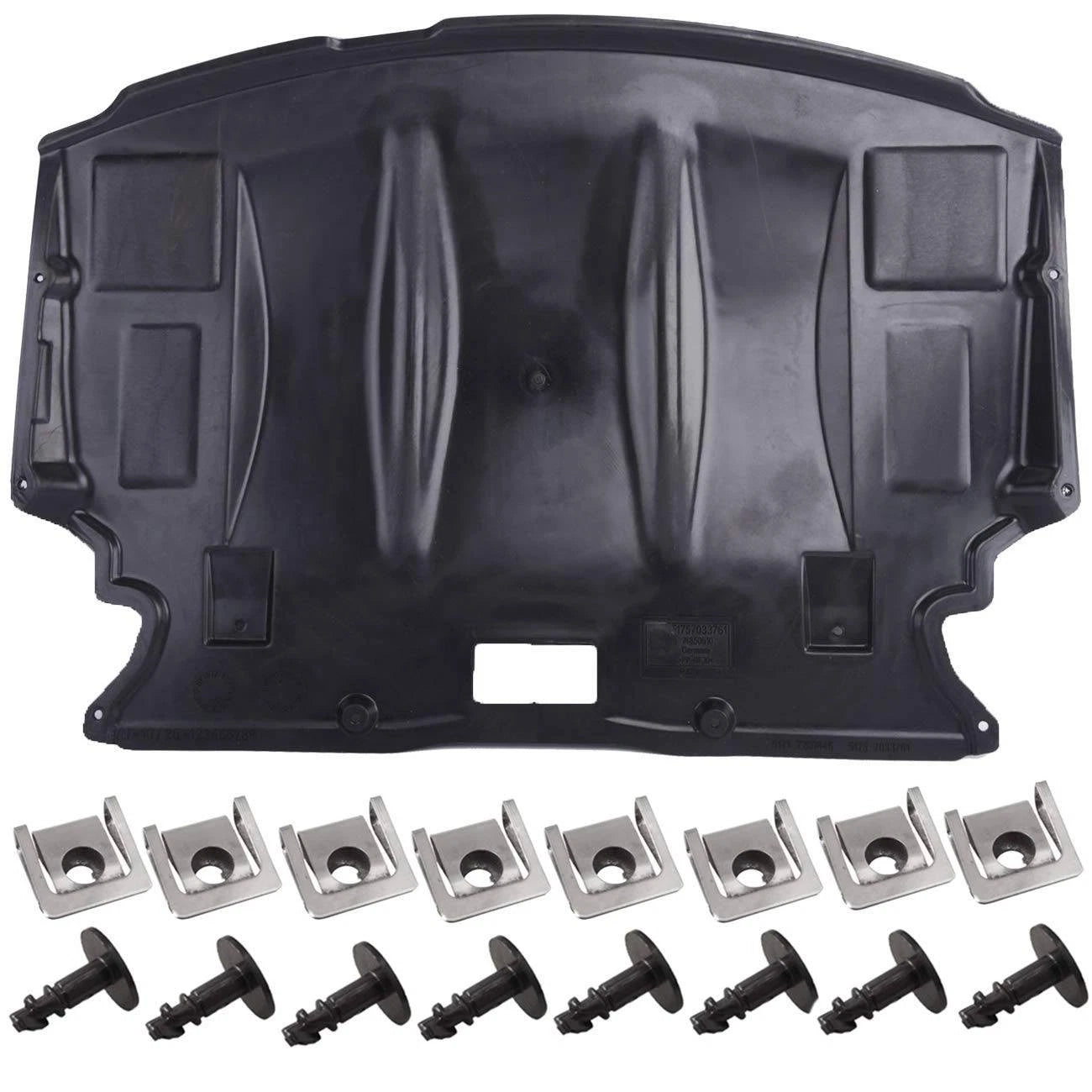 17-Piece Front Engine Splash Panel Kit for BMW 5 Series (2004-2007)