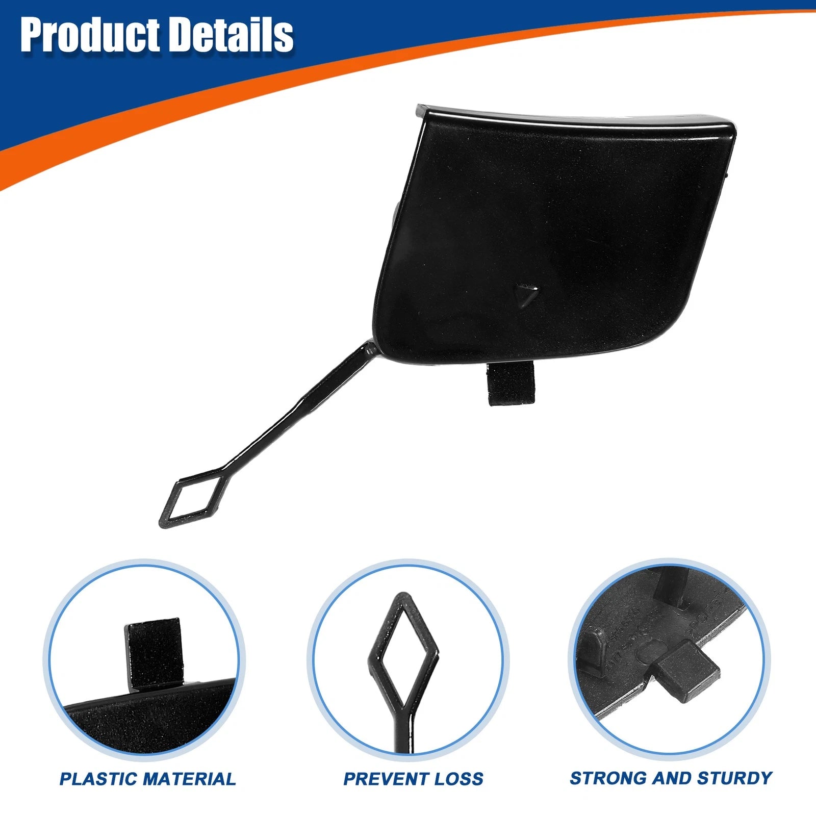 Tow Hook Cover for Mercedes-Benz A Class (2013–2018) No.A1778856500 Black