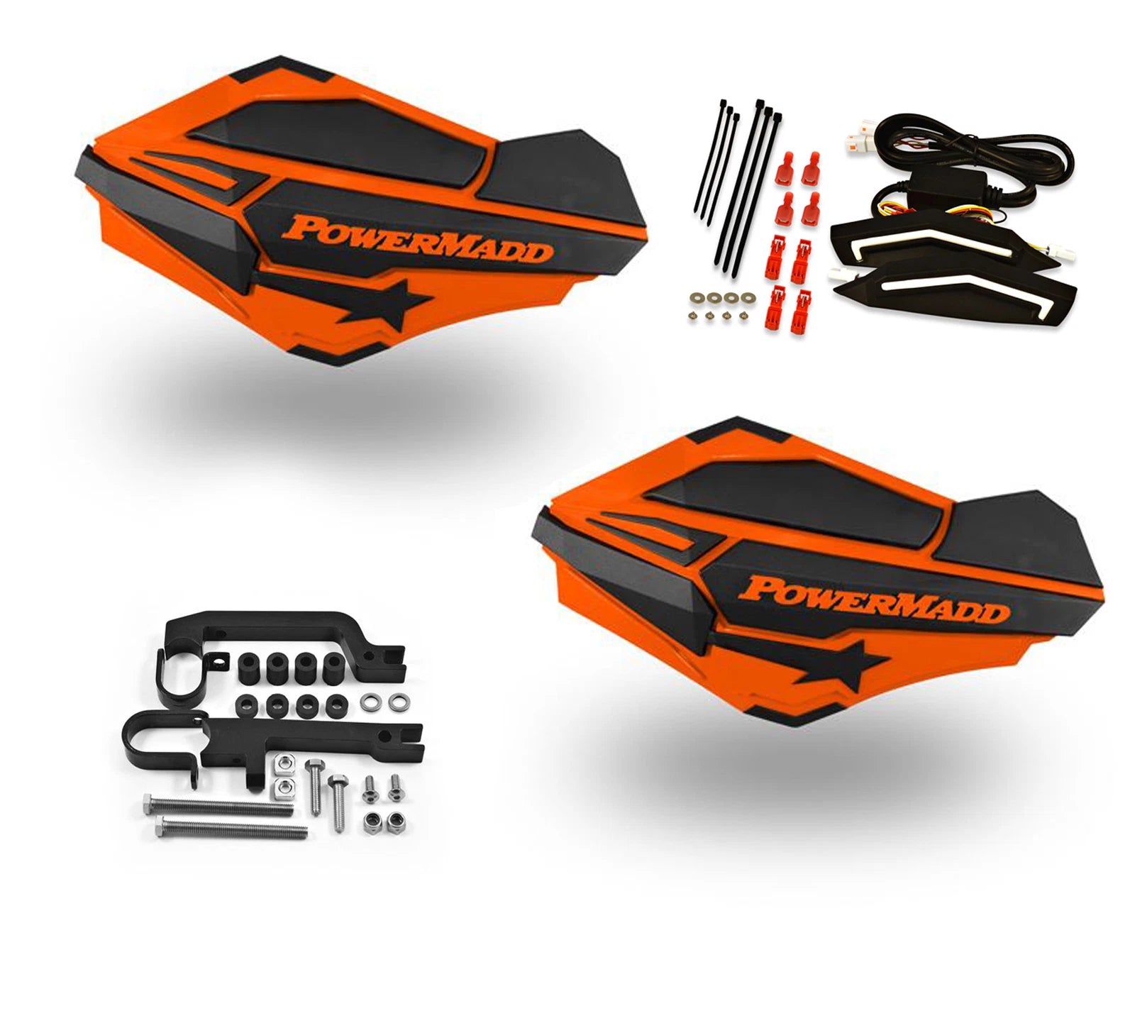 Powermadd Sentinel LED Turn Signal Handguards for Ski-Doo
