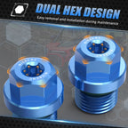 Front Differential Oil Drain Plug with Fill Plug for Polaris RZR XP 1000 Turbo (2014–2023)