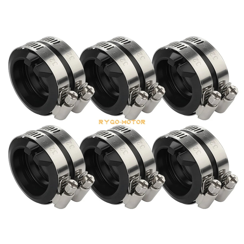 6X Intake Manifold Boot Carburetor Holders for Honda Valkyrie 1500 (1997–2003)