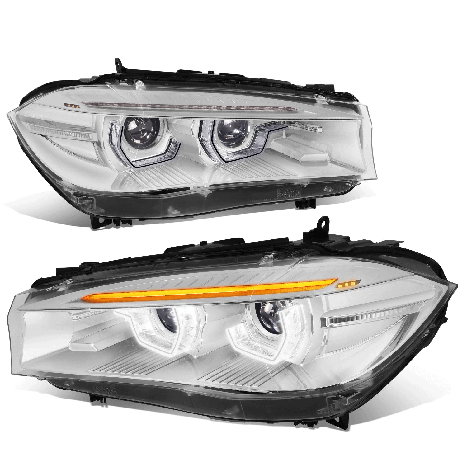 LED Sequential HID Projector Headlights for BMW X5 X6 (2014–2019)