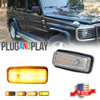Sequential Amber LED Front Side Marker Lights for Mercedes-Benz G-Class (1986–2002)