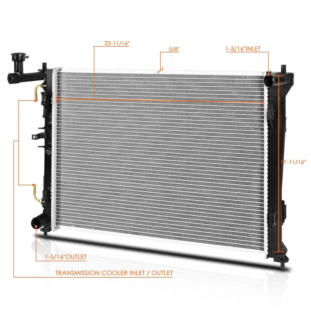 Aluminum Core Cooling Radiator for Hyundai Elantra (2007–2012) DPI-2928