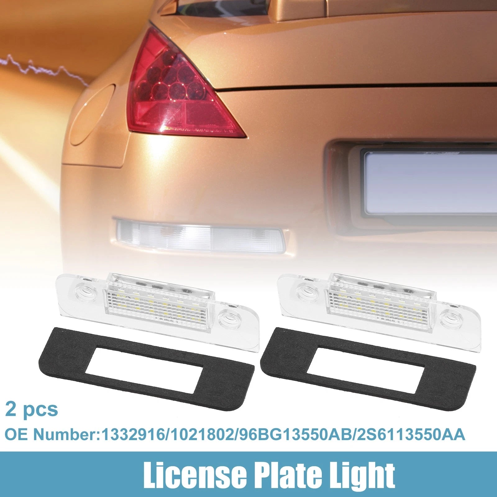 2X LED License Plate Light for Ford Mondeo (1996–2000) No. 1332916/1021802