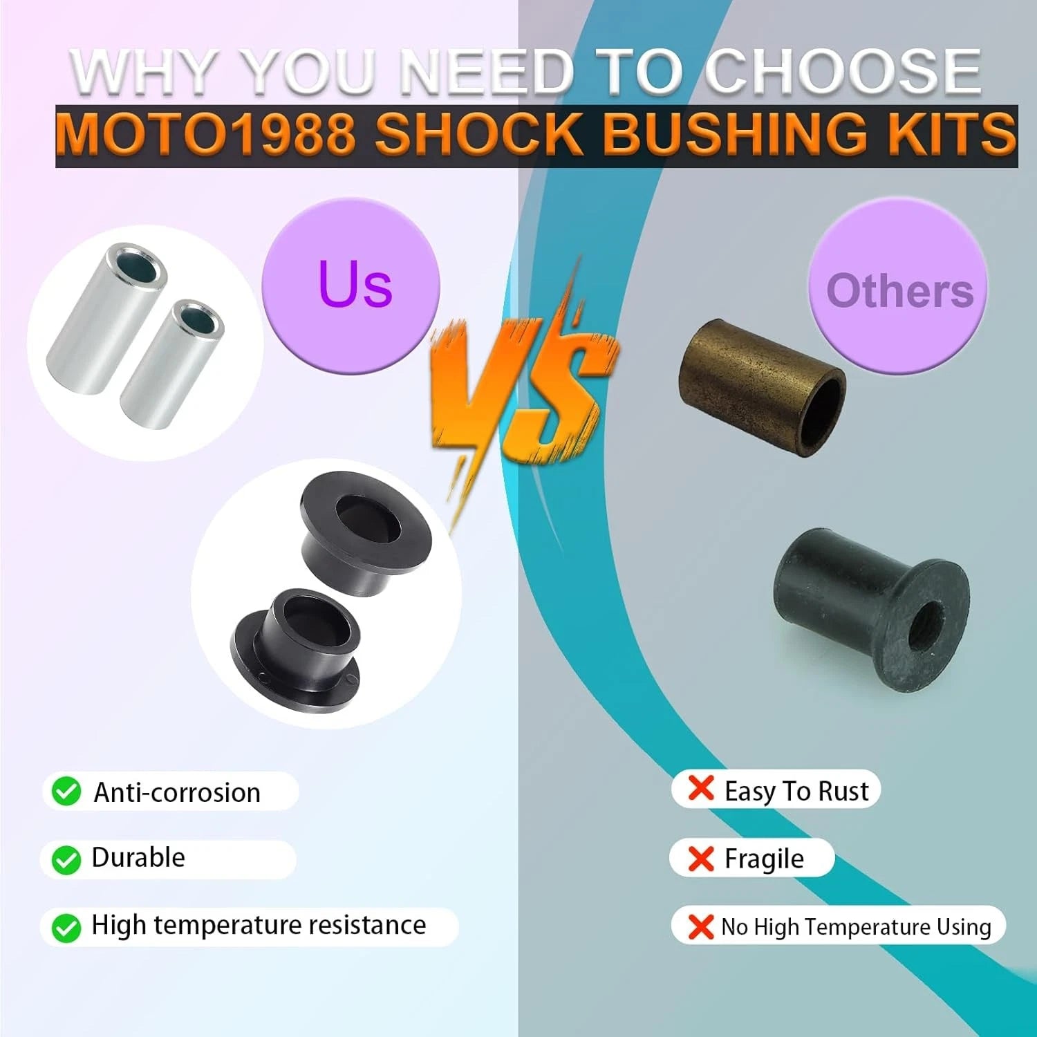 Front Shock Absorber Bushings Sleeve for Polaris Pro XD 2019–2024
