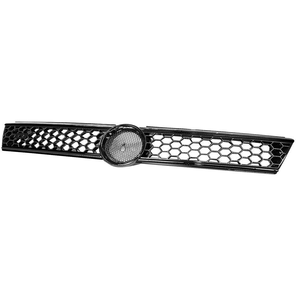 Grille for Volkswagen Jetta GLI (2011–2014) Hex Mesh Black with Chrome Trim