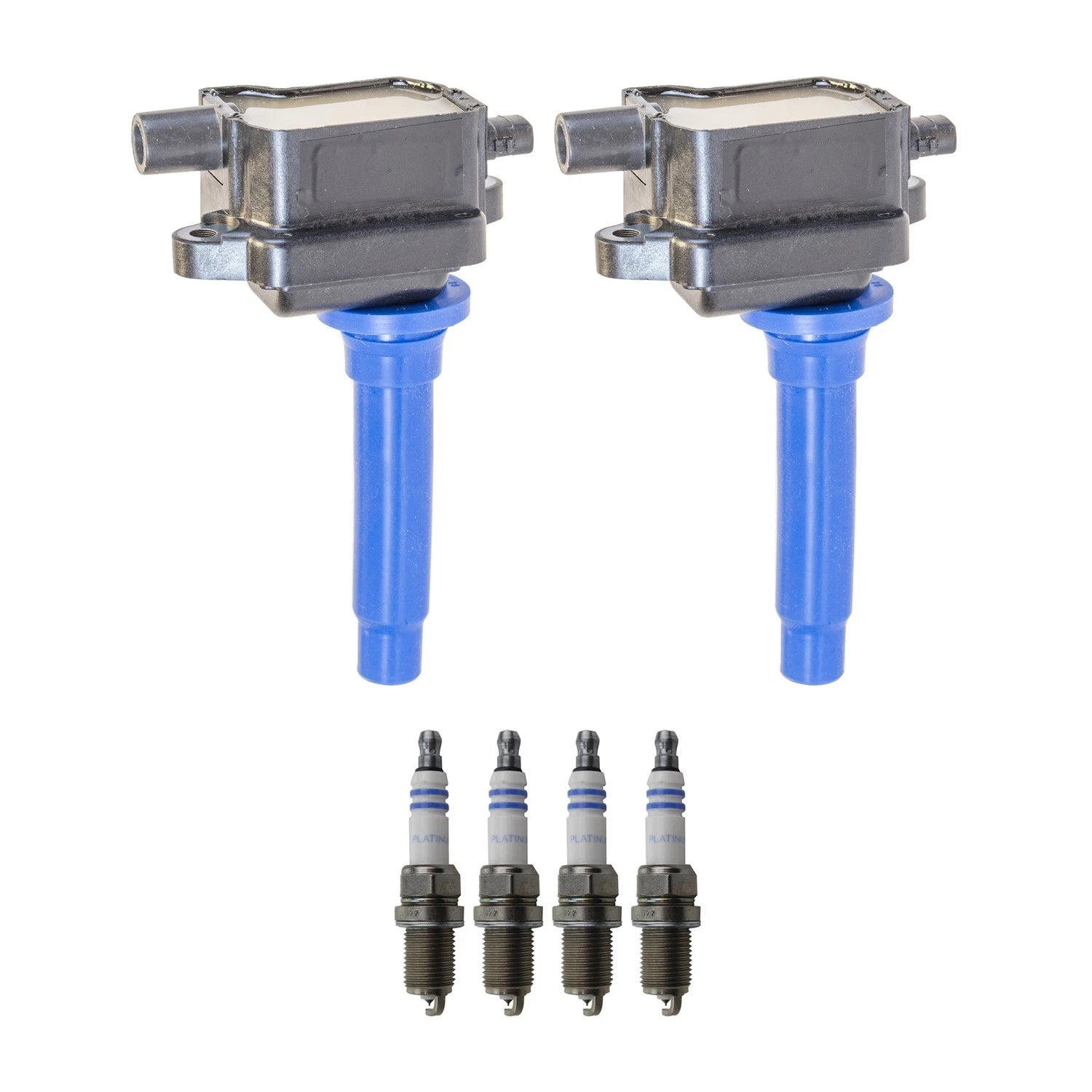 Set of 2 Ignition Coils & 4 Spark Plugs for Kia Sephia Spectra (1998–2009)