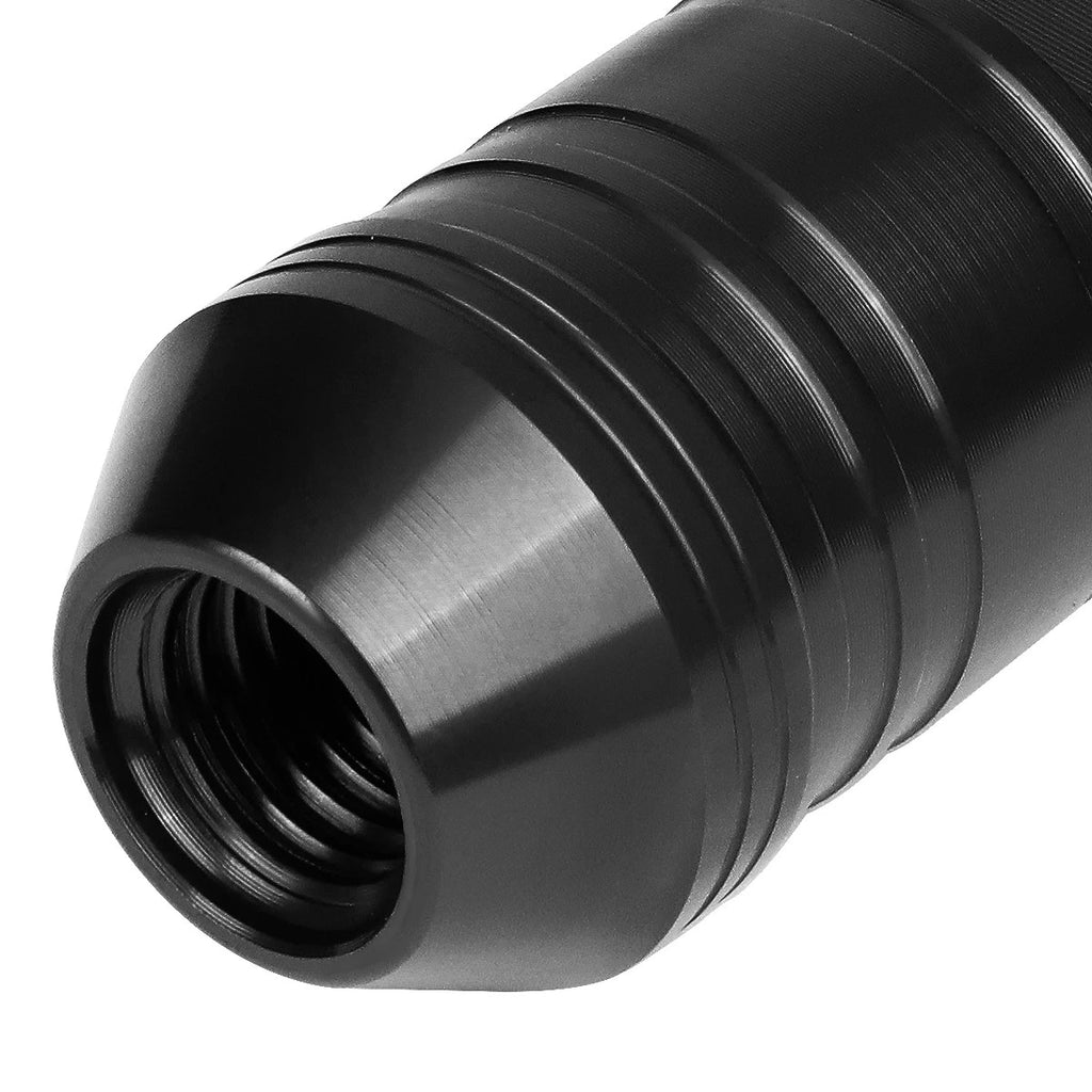 Set of 20 J2 7075 Forged Aluminum M12x1.5 Open-End Lug Nuts w/Adapter Black