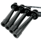 Set of 4 Spark Plug Wires + 4 Spark Plugs for Kia Rio (2001–2005) 1.5L 1.6L