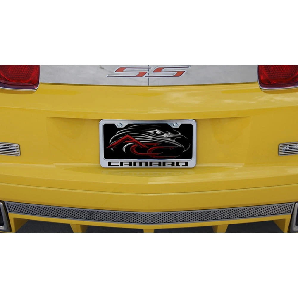 License Plate Frame Polished Plate w/ White LED for 2010–2013 Chevy Camaro