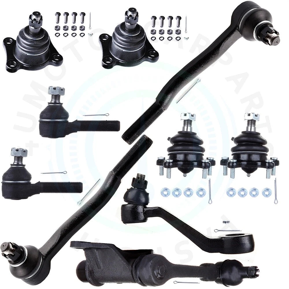 Set of 10 Front Pitman Idler Arm Ball Joint Tie Rods for Toyota Pickup 4Runner