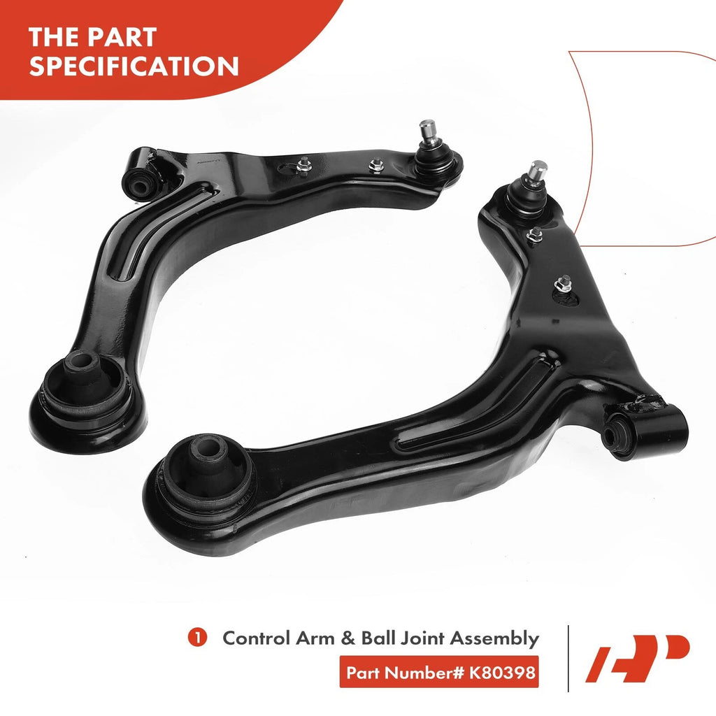 Set of 4 Front Control Arms with Ball Joints for Ford Escape (2001–2004)