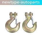 2X 5/16" G70 Heavy Duty Forged Steel Clevis Slip Hook with Safety Latch