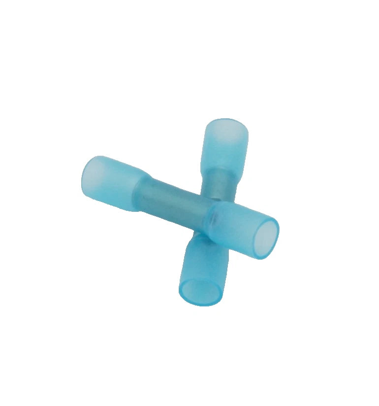 30-Pack Marine HDPE Heat Shrink Blue Butt Connector 16-14 AWG