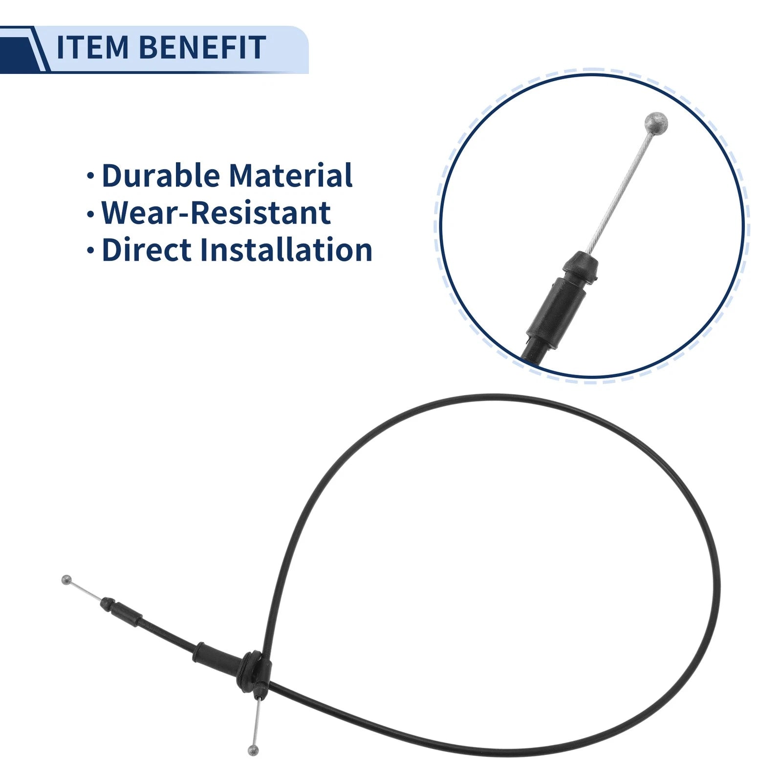 Hood Latch Release Cable for KIA RIO (2006–2011) No. 811901G000
