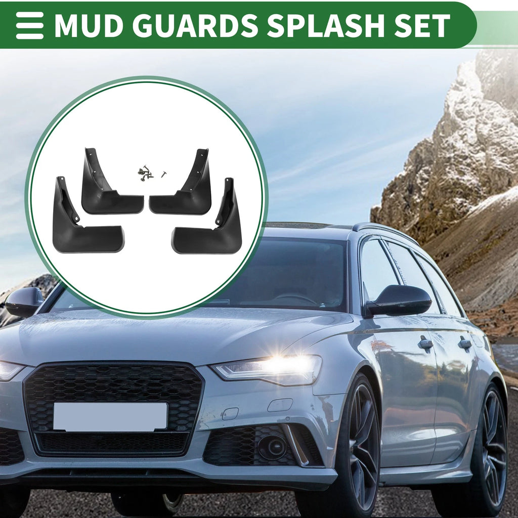 Set of 4 Mud Flaps for Audi A6 (Sedan) (2012–2016)