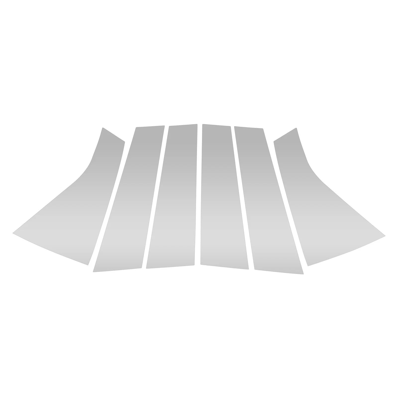 Set of 6 Pillar Window Trim for Chevy Blazer (2019–2022) Silver Tone