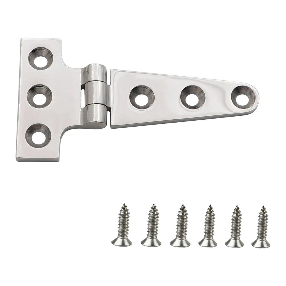 316 Stainless Steel Marine Hinge T Design 100x50mm for RV Boat Cabinets