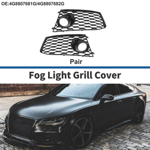 1 Pair Fog Light Grills for Audi RS7 (2014–2018) No. 4G8807681G