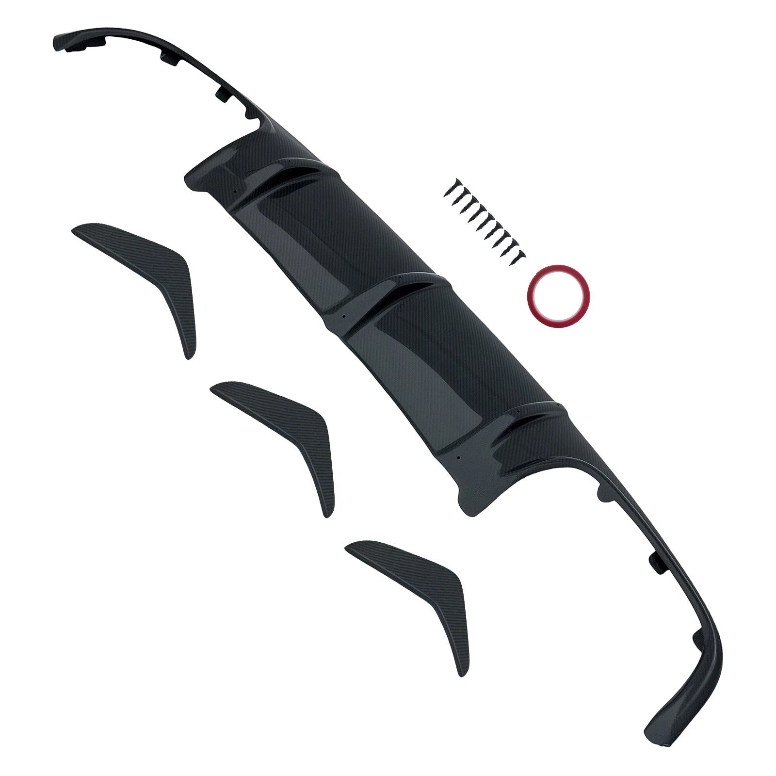 Rear Bumper Diffuser Lip for Mercedes-Benz W204 C63 AMG (2008–2011) Carbon Fiber