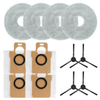 Set of 4 Mop Cloths, Dust Bags, Side Brushes for JONR P20 Pro