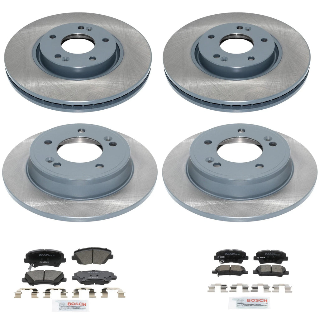 Set of 4 DuraGo Rotors & Bosch QuietCast Brake Pads for Forte5 (2014–2018)