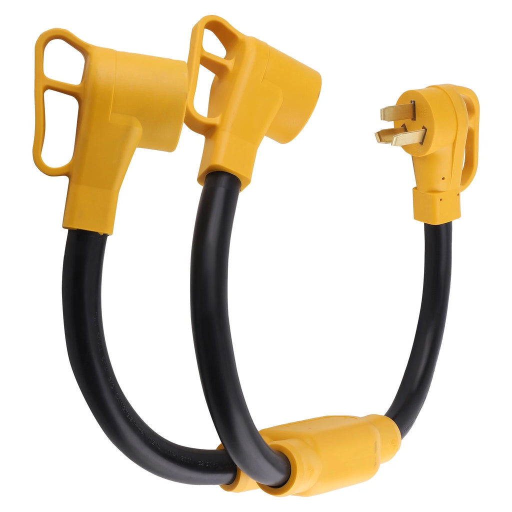 10-50P Male to NEMA 10-50R Female Power Cord Adapter for EV Charger (3 Feet)