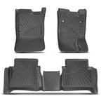 3X Front & Rear Floor Mats Liners for Chevy Colorado (2023–2025) Black Rubber