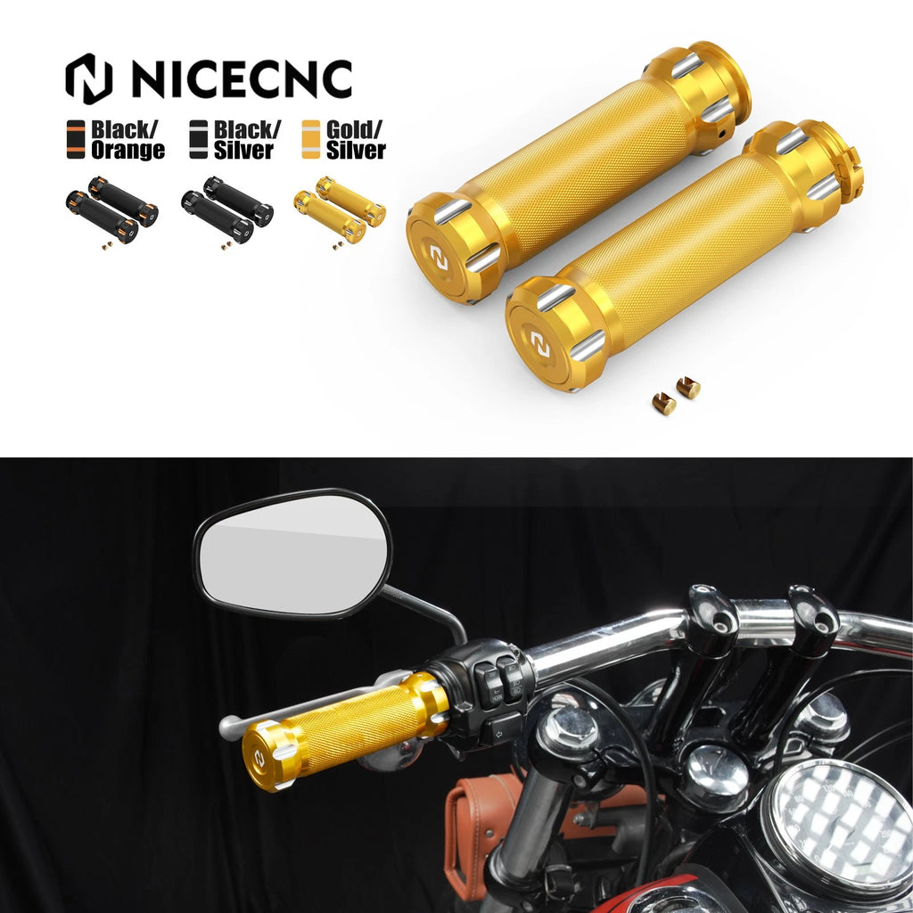 Knurled Handlebar Hand Grip for Harley Dyna Low Rider (FXDL, FXDLS, FXDLI, FXRS-Conv)