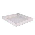 Set of 2 Perforated Aluminum Baking Pans 28x28cm Non-Slip