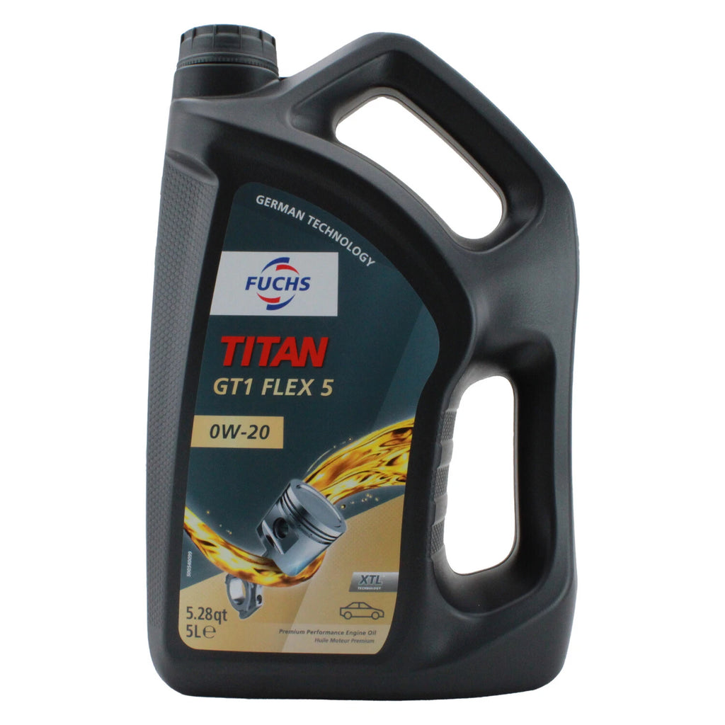 3X 5L Fuchs TITAN GT1 FLEX 5 SAE 0W-20 Engine Oil for Acura Honda