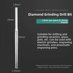 30-Piece Diamond Drill Bits Set for Glass Stone Jewelry (18 Inch Shank)