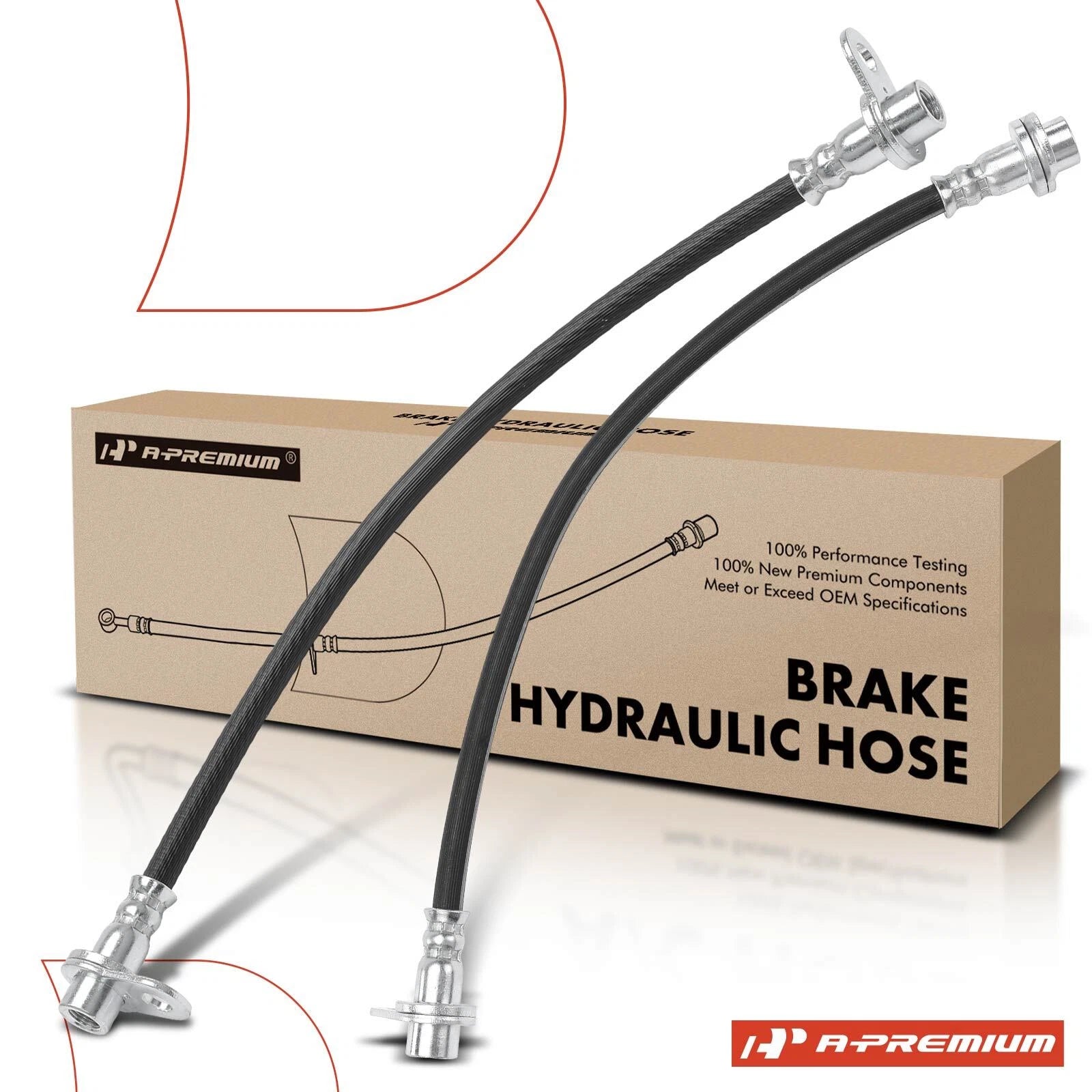 2X Rear Inner Brake Hydraulic Hose for Mitsubishi Outlander (2016)