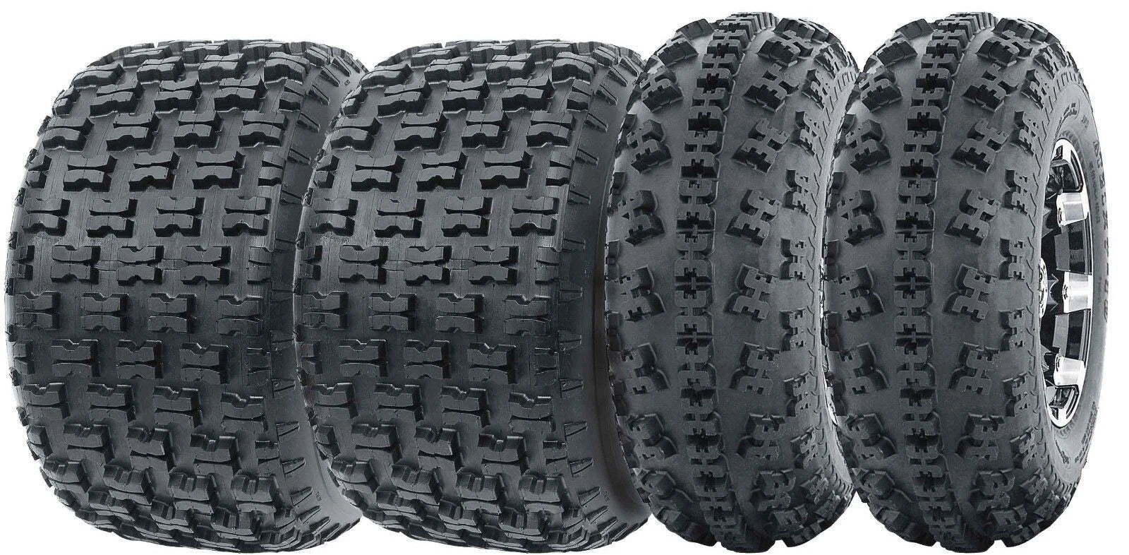 Set of 4 WANDA Sport ATV Tires AT 23x7-10 Front & 20x10-9 Rear (6PR)