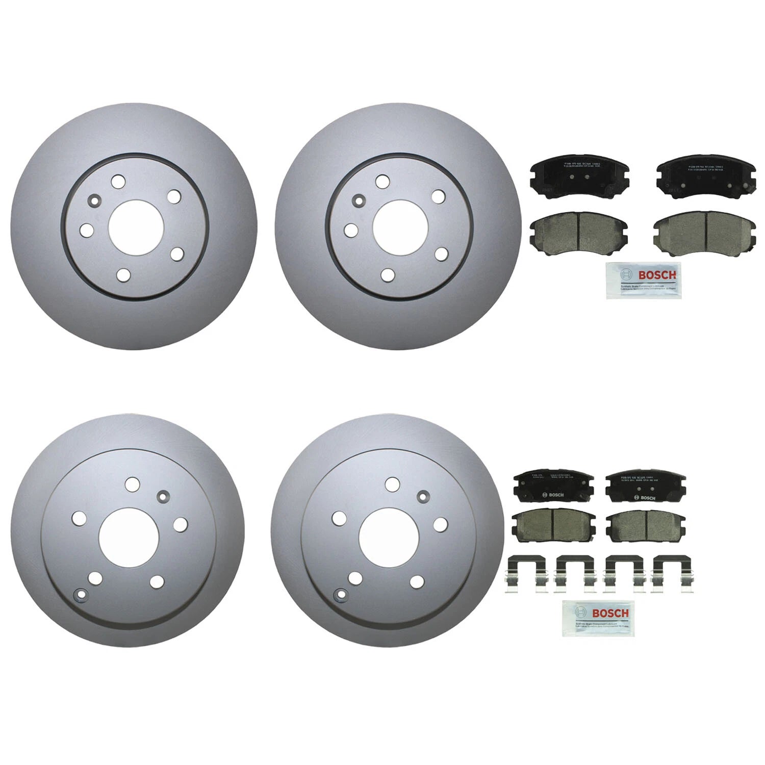 Front and Rear Brake Kit Disc Rotors Bosch Ceramic Pads for Chevrolet GMC