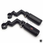 Black Skull Head Foot Peg Rests Male Mounts for Harley-Davidson (1" 25mm)
