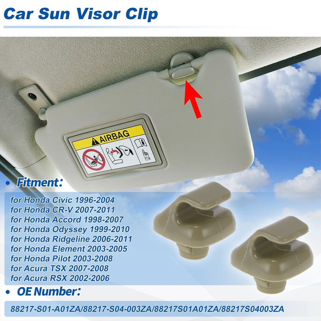 Sun Visor Clip for Honda Civic (1996–2004) Beige No. 88217-S01-A01ZA