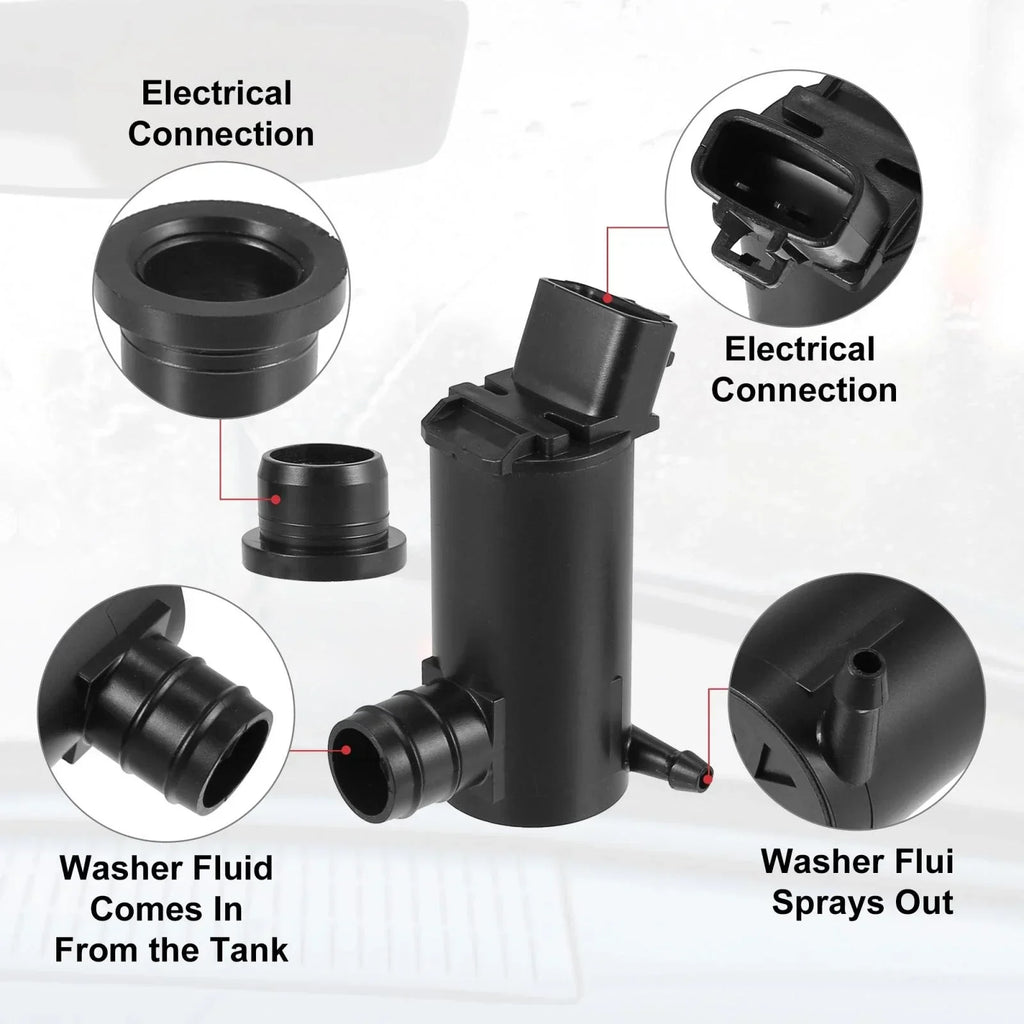 Windshield Washer Motor Pump for Toyota Camry Solara Corolla (1998–2023)