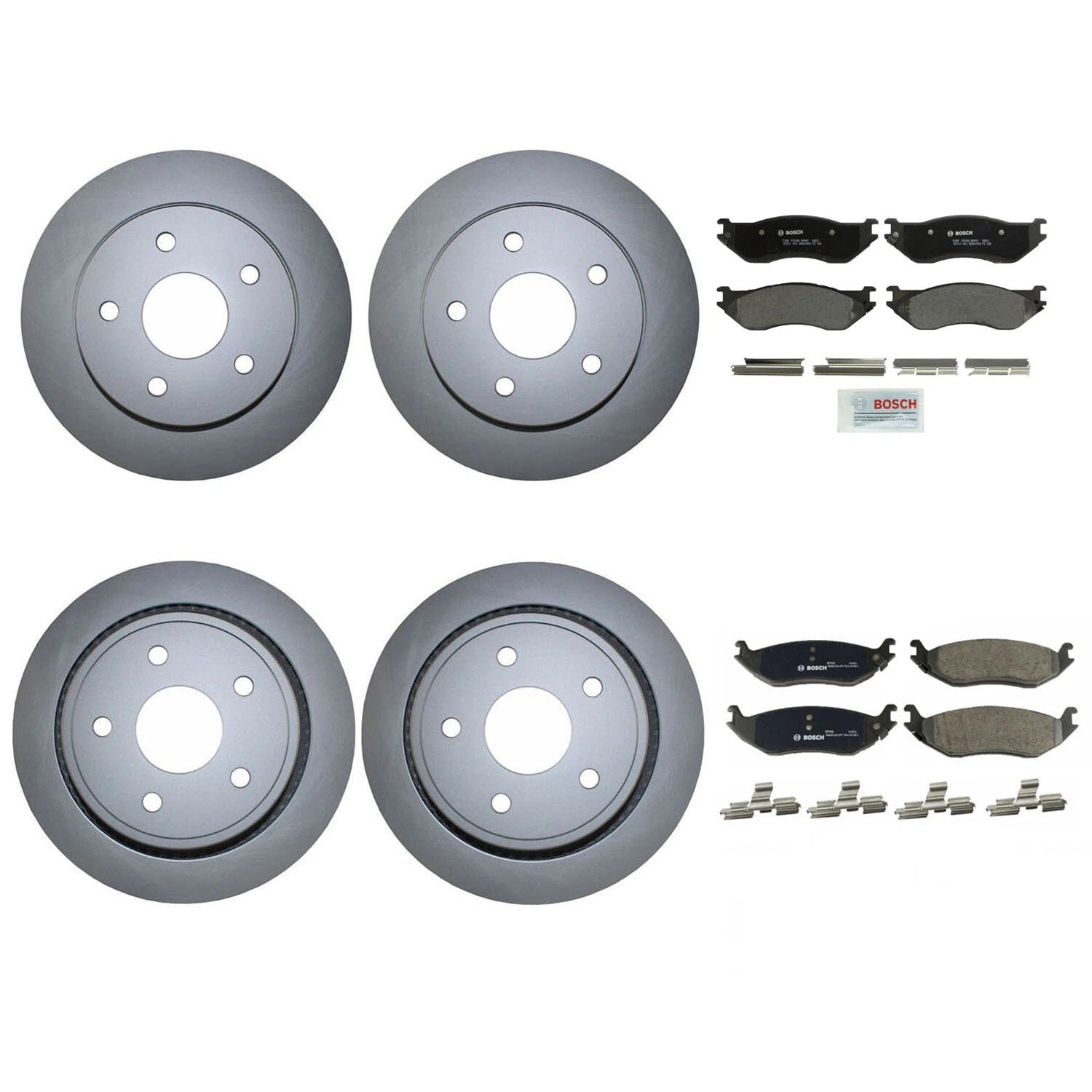 Front Rear Brake Kit Disc Rotors & Pads for Dodge Ram 1500