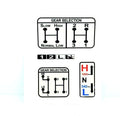 Gear & PTO Selection Decal for David Brown 1200 1210 1212