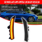 Smoked Lens Amber LED Side Marker Lights for Chrysler 200 (2015–2017)
