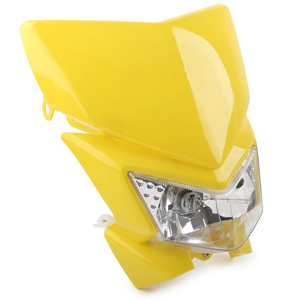 Front Headlight for MX Enduro Dirt Bike 250cc (12V 35W, Yellow)