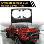Armrestbox Rear Cup Holder Cover for Chevy Colorado (2023–2024) Carbon Fiber