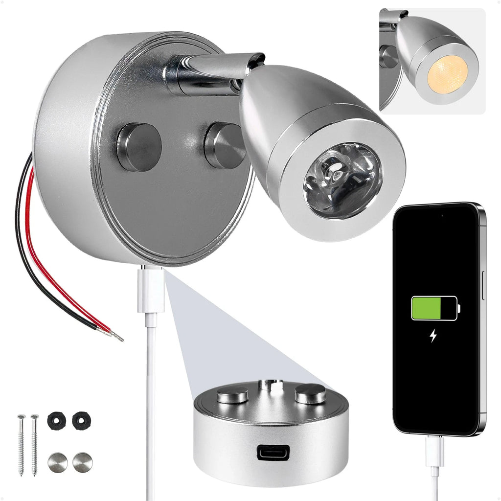 LED Reading Light with Touch Dimmer for RV (12V)