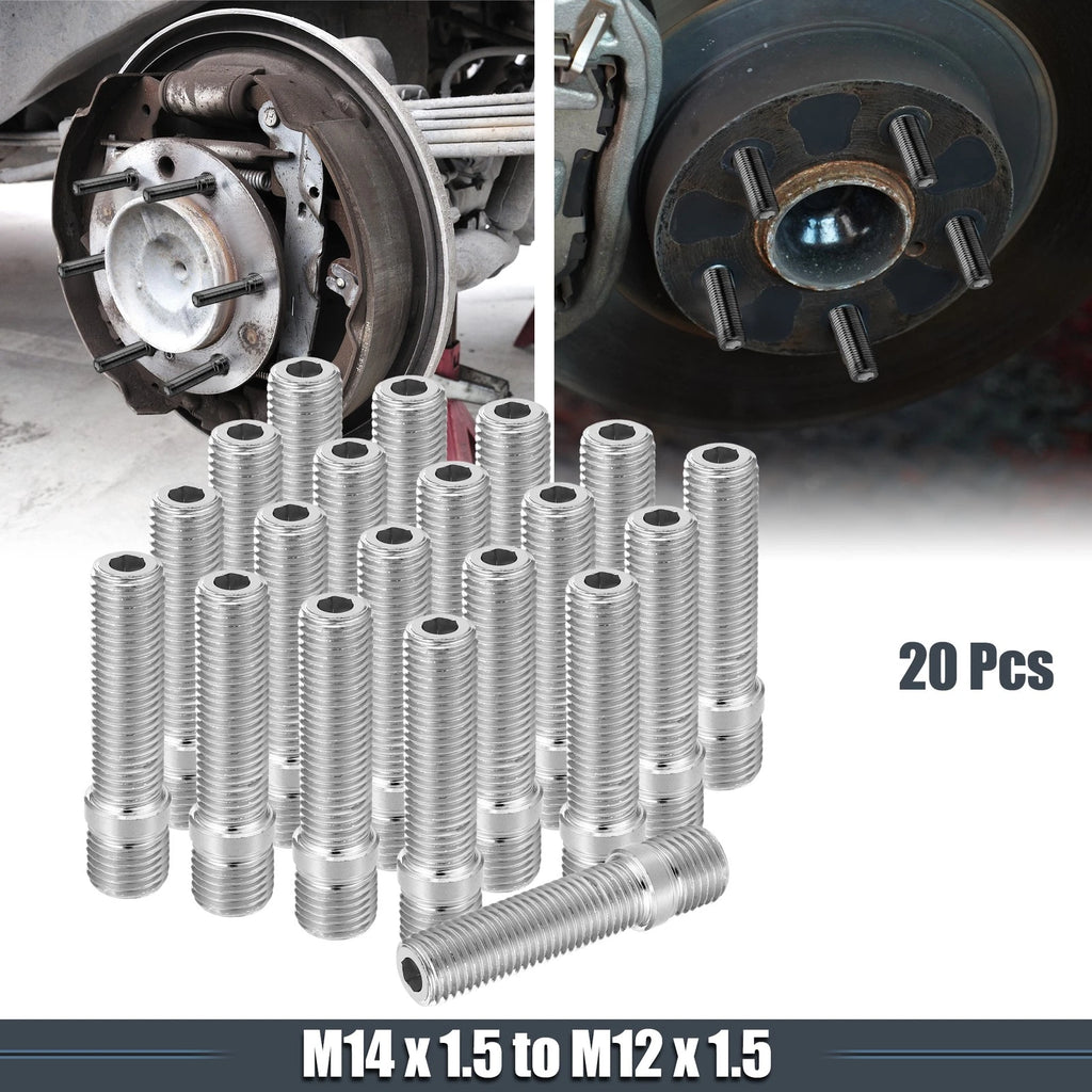 20 Pcs M14x1.5 to M12x1.5 Wheel Studs for Audi 