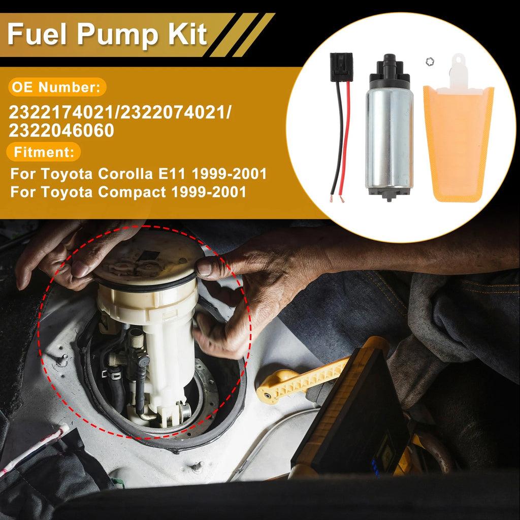 Set of 2 Metal Electric Fuel Pumps for Toyota Corolla E11 (1999–2001) 2322174021